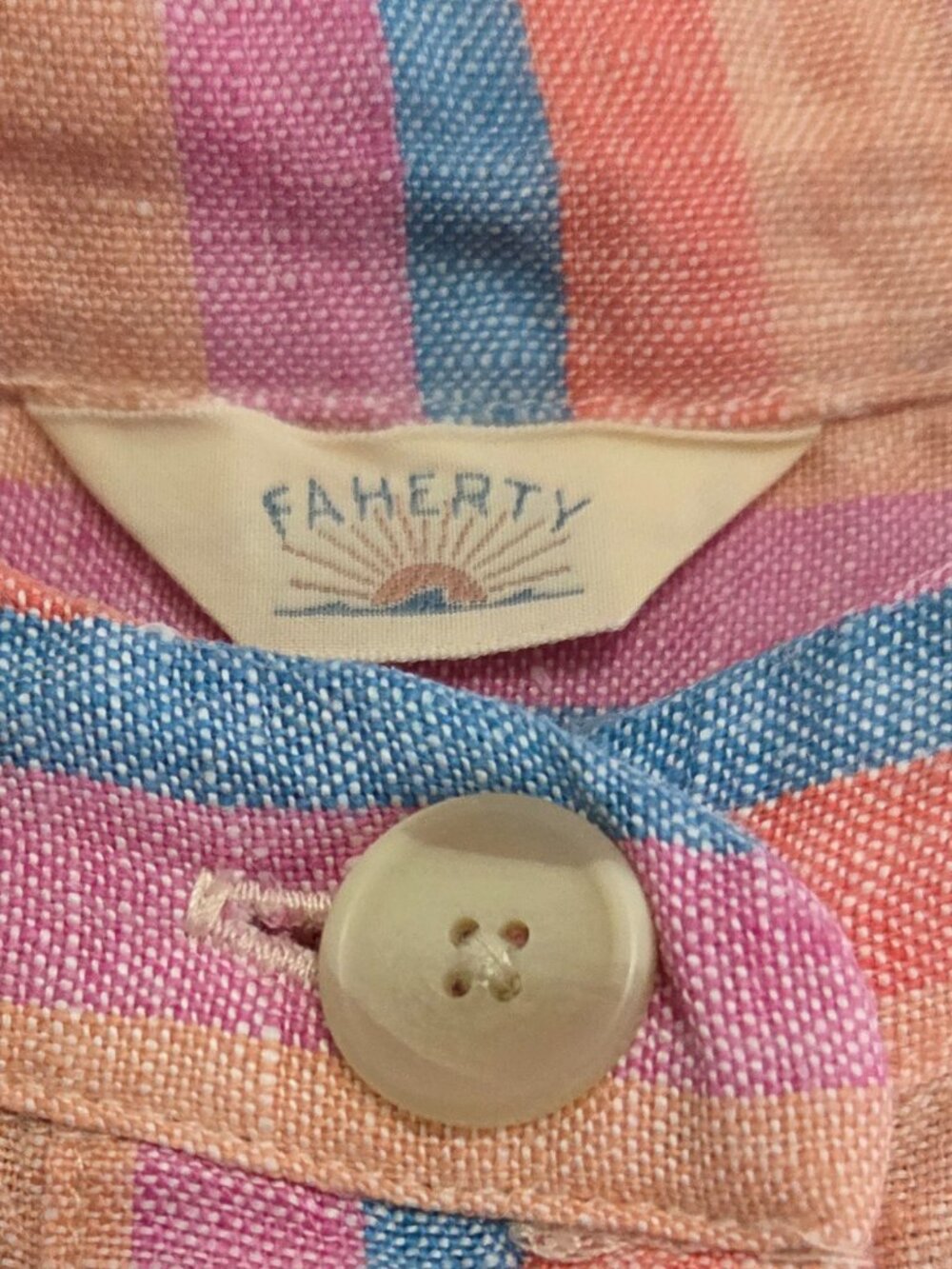 Faherty Avalon Dress, Size L 100% linen - Picture 5 of 14